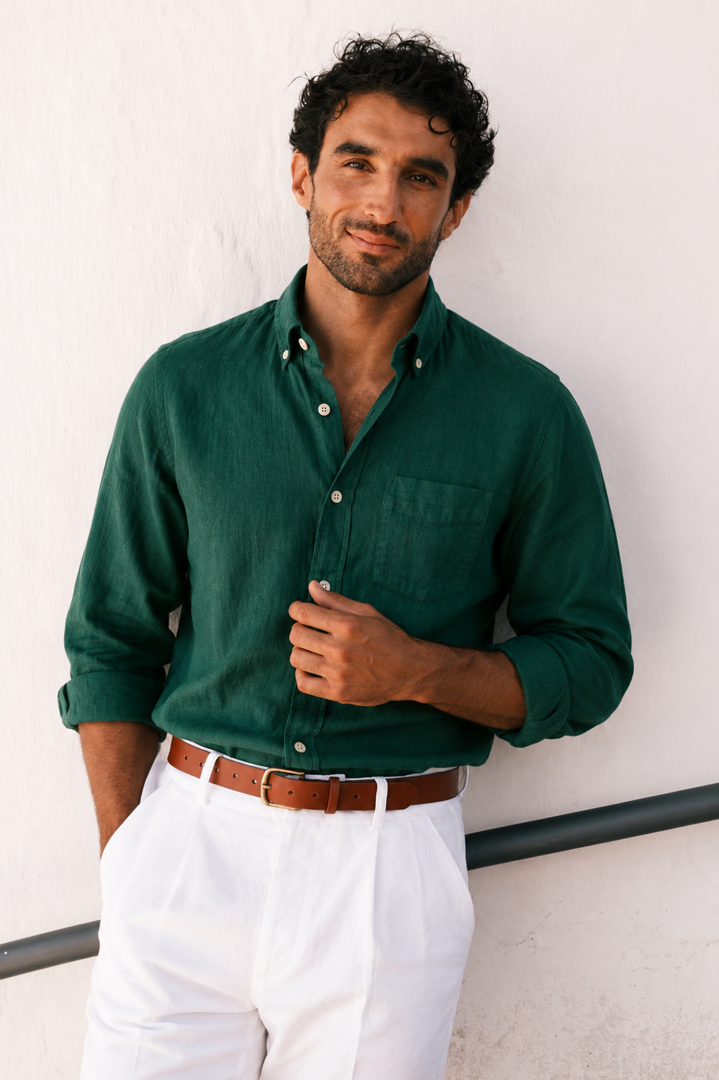 Linen Shirt Green