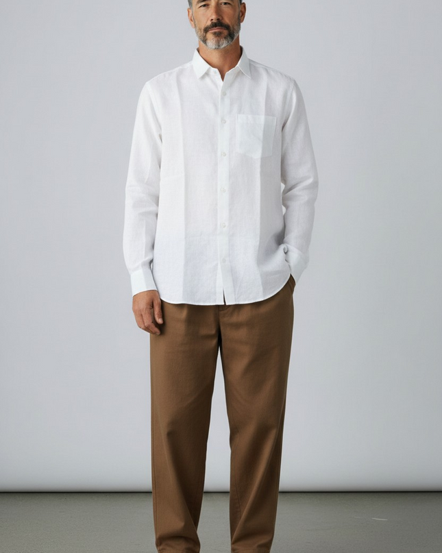WHITE LINEN SHIRT
