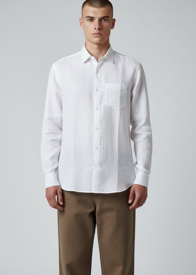 WHITE LINEN SHIRT