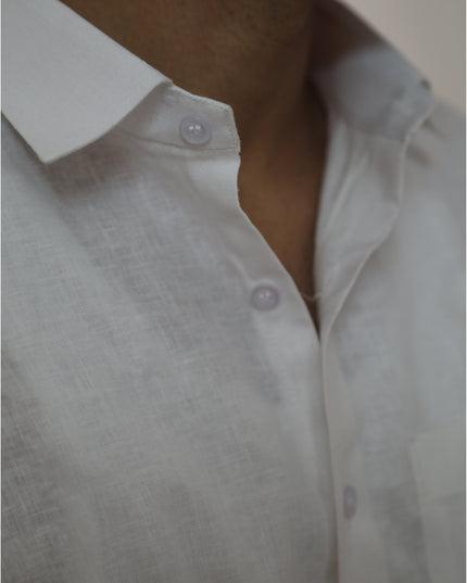 WHITE LINEN SHIRT