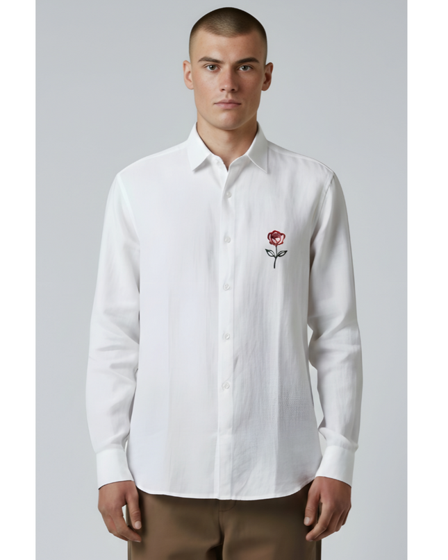SOVNO ROSE LINEN MEN SHIRT