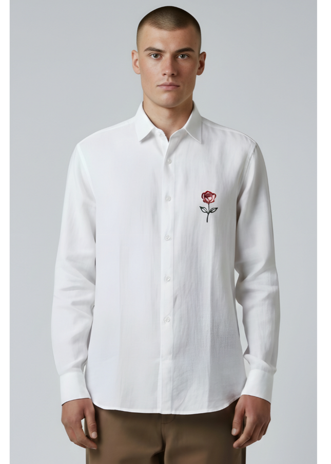 SOVNO ROSE LINEN MEN SHIRT