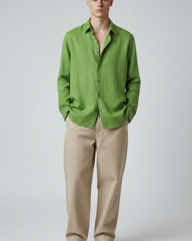 The Lime Green Linen Shirt