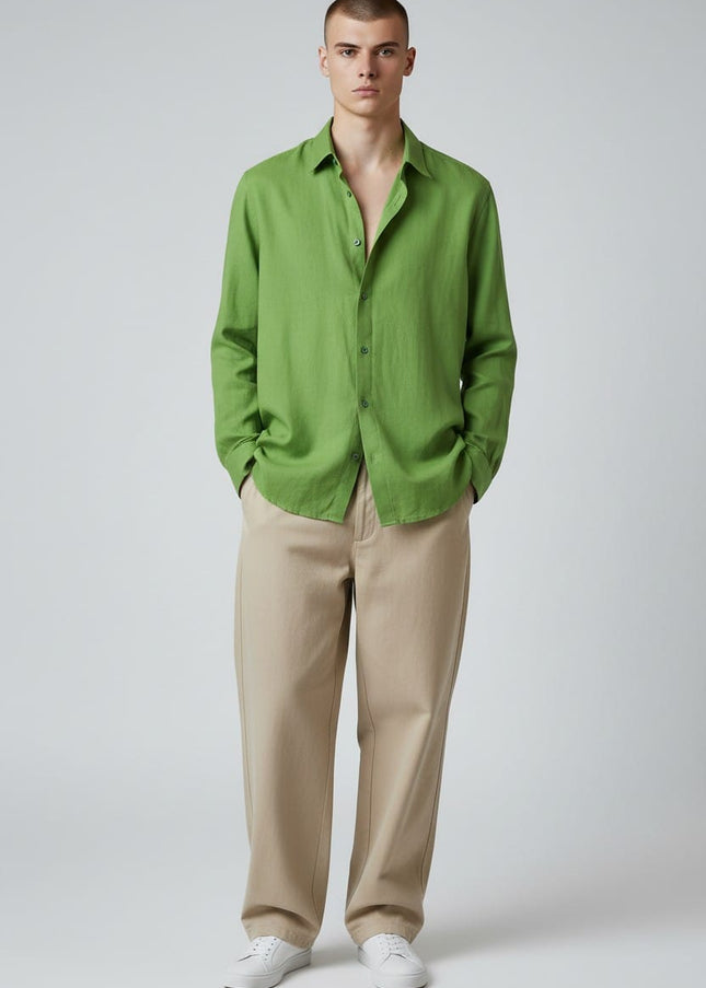 The Lime Green Linen Shirt